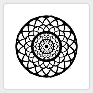 Round graphic, geometric decorative, mandalas or henna design in vector. Sticker